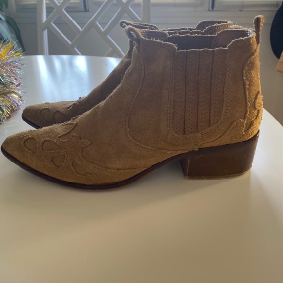 Zara Suede Cowboy Boots - Picture 3 of 4